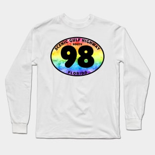 Scenic Gulf Drive Highway 98 Destin Beach Florida Palms Panhandle Emerald Coast Long Sleeve T-Shirt